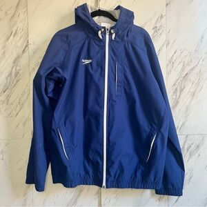 Speedo Blue Net Swimming Windbreaker SZ L